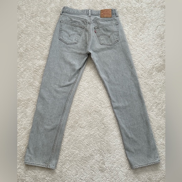 Vintage 90’s Levi’s 501 Button Fly USA Made Straight 32x32 🔥 Light Gray - Picture 14 of 15
